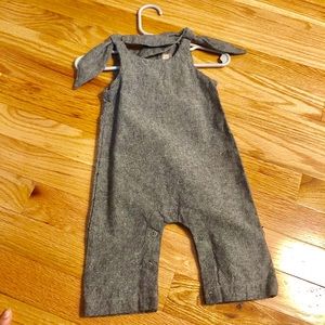 Hallmark Baby chambray tie overalls 0-3 months